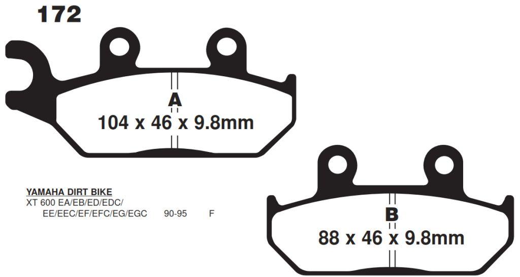 BRAKE PADS DISC EBC FA172 thumbnail 3