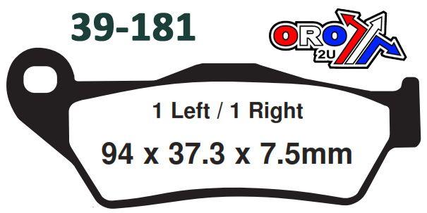 BRAKE PADS STD VESRAH VD947 thumbnail 2