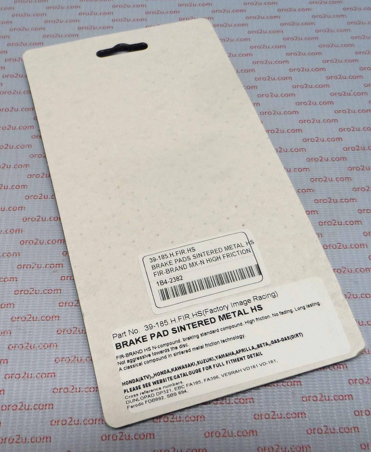 BRAKE PADS SINTERED METAL HS, MX-N HIGH FRICTION, DB2230-N, 39-185.H.ORO thumbnail 4