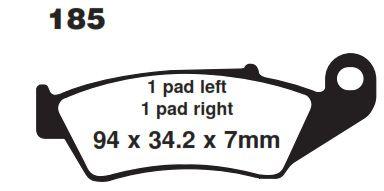 BRAKE PADS STD HON KAW YAM, MOTO-MASTER 093411 thumbnail 3