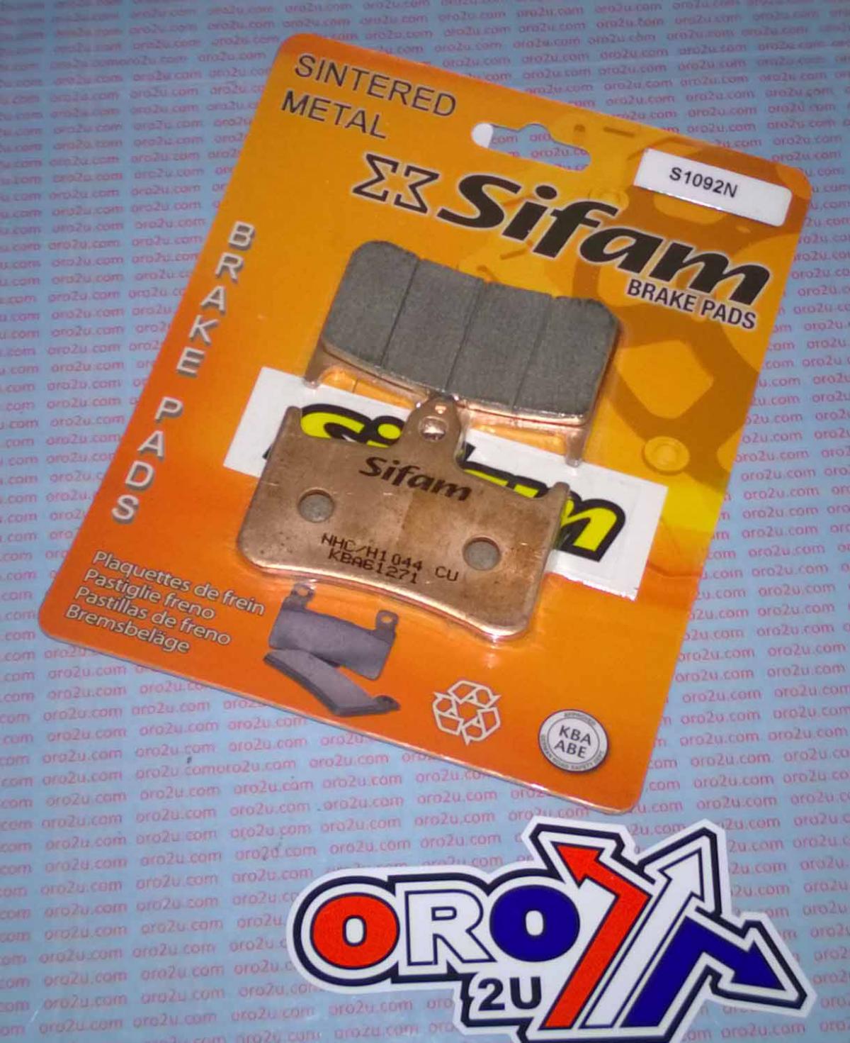 BRAKE PADS SINTERED METAL, SIFAM S1092N, FA187 image 1
