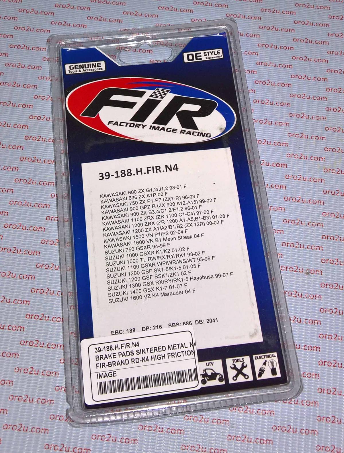 BRAKE PADS SINTERED METAL N4, RD-N4 HIGH FRICTION, DB2041 RD-N4, BP107X00F thumbnail 2