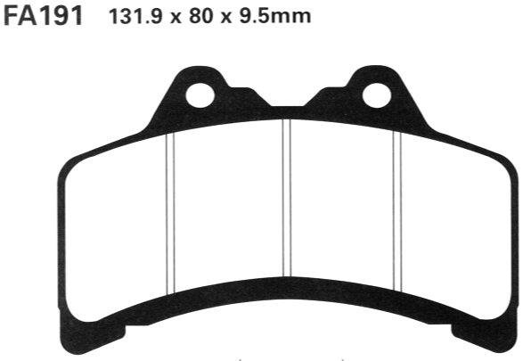 BRAKE PADS 1993-1999 YAMAHA GTS 1000 EBC FA191 4BH-W0045-01-00 thumbnail 2