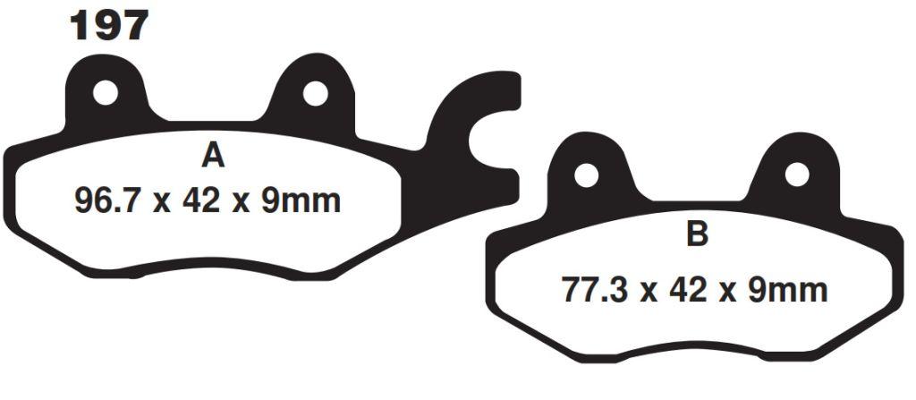 BRAKE PADS DISC EBC FA197 thumbnail 2