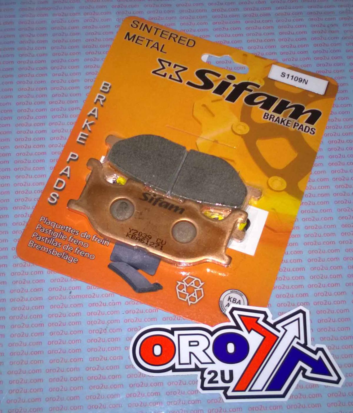 BRAKE PADS SINTERED METAL, SIFAM S1109N (FA199) thumbnail 2