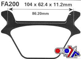 BRAKE PADS STD KEVLAR ORGANIC HARLEY DAVIDSON EBC FA200 thumbnail 2