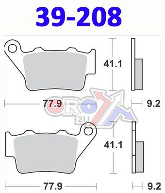 BRAKE PADS SINTERED DP BRAKES, DP622 Premium 41-622.H.DP, 39-208 thumbnail 3