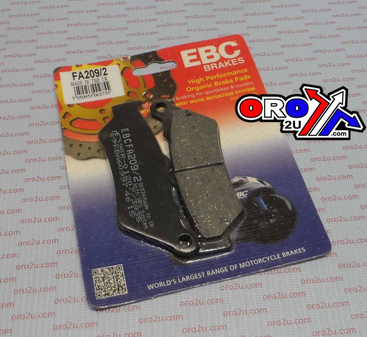 BRAKE PADS BMW KTM EBC FA209/2 thumbnail 2