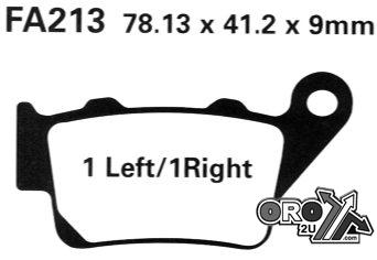 BRAKE PADS EBC FA213 thumbnail 2