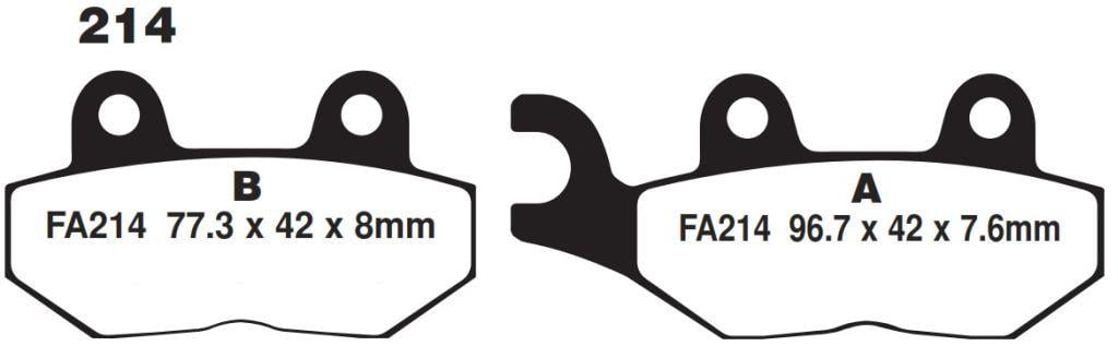 BRAKE PADS TRIUMPH HINCKLEY EBC FA214 thumbnail 2