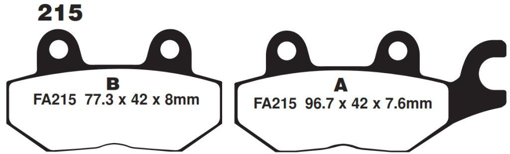 BRAKE PADS TRIUMPH HINCKLEY EBC FA215 thumbnail 2