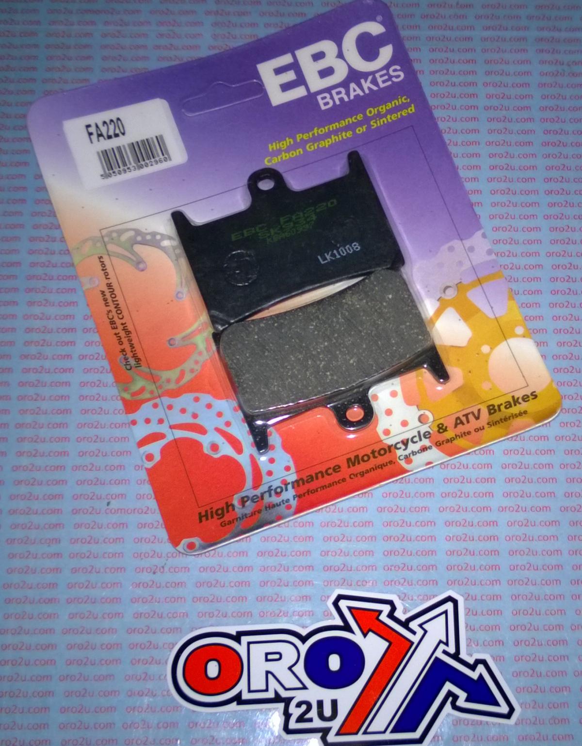 BRAKE PADS STD KEVLAR BLACK ORGANIC EBC FA220 image 1