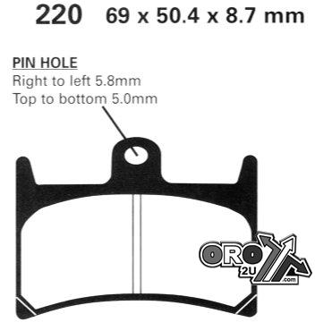 BRAKE PADS STD KEVLAR BLACK ORGANIC EBC FA220 thumbnail 2