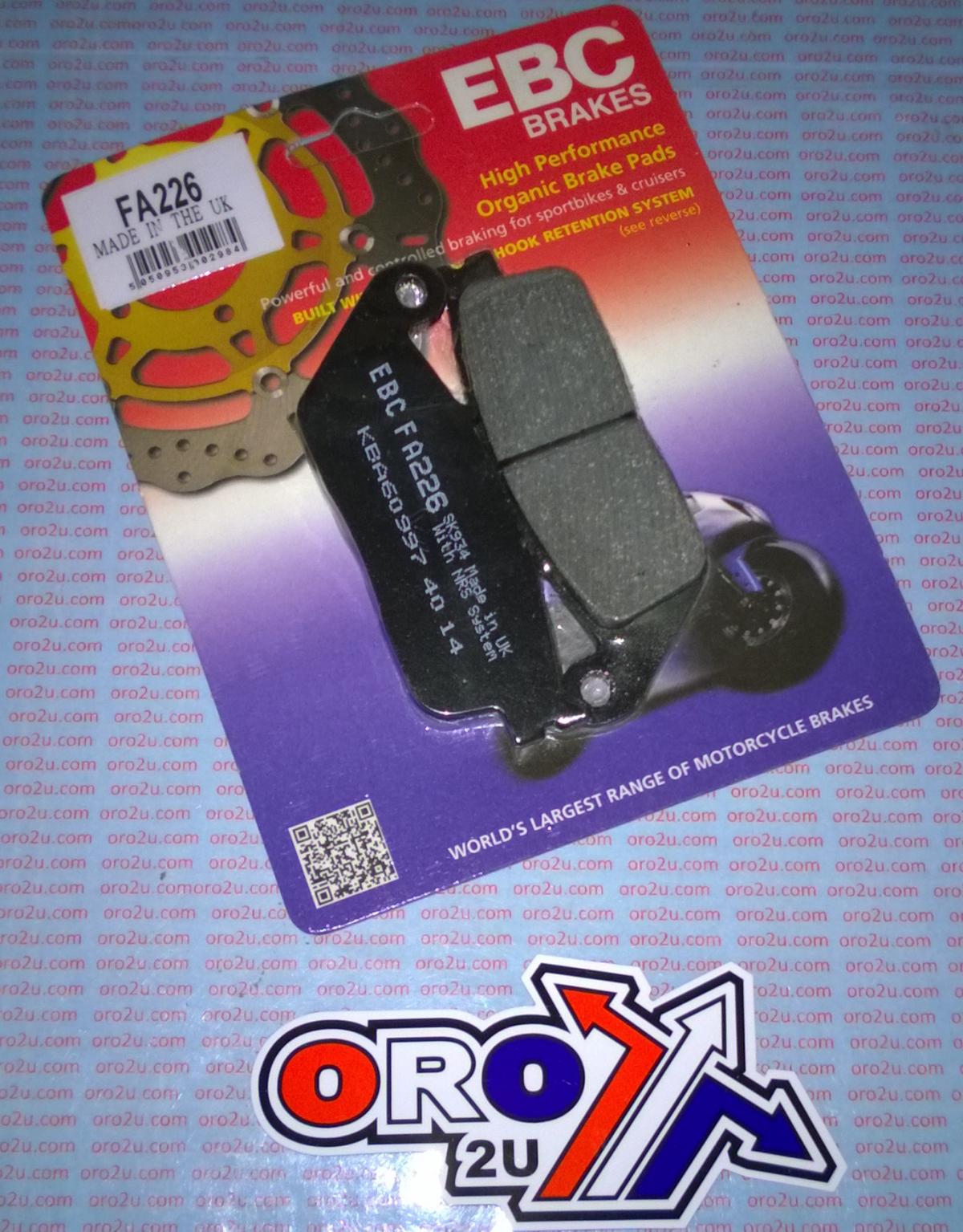 BRAKE PADS STD KEVLAR ORGANIC EBC FA226 image 1
