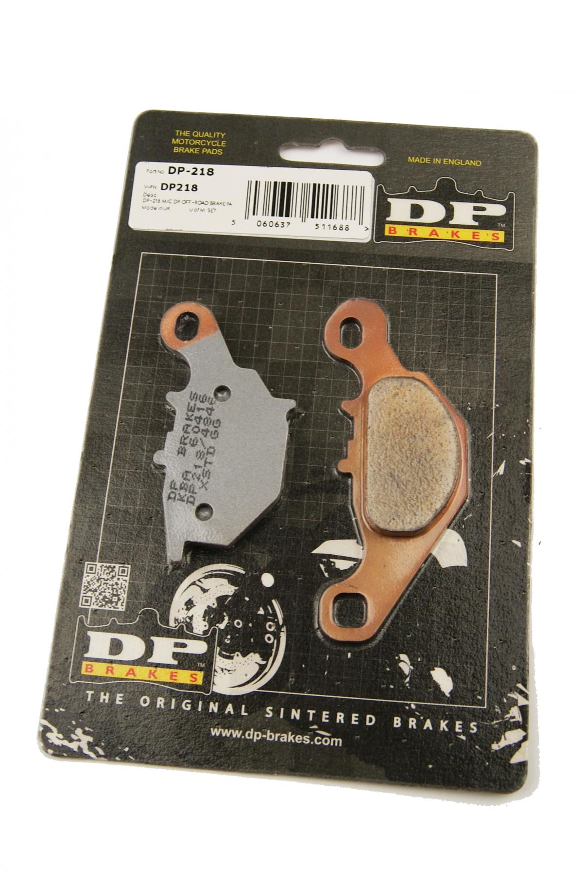 BRAKE PADS SINTERED DP BRAKES, DP218 HARD 41-218.H.DP GOLD, 39-230 image 1