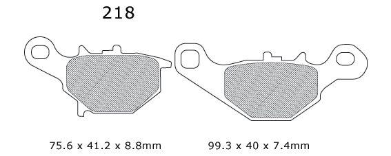 BRAKE PADS SINTERED DP BRAKES, DP218 HARD 41-218.H.DP GOLD, 39-230 thumbnail 5