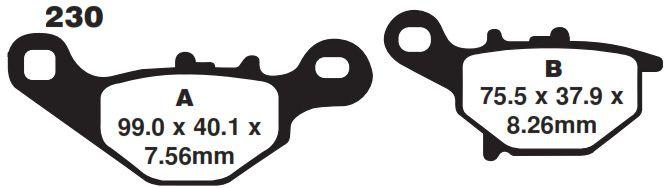 BRAKE PADS DISC SEMI METALLIC, KYOTO S2009 BLACK thumbnail 3