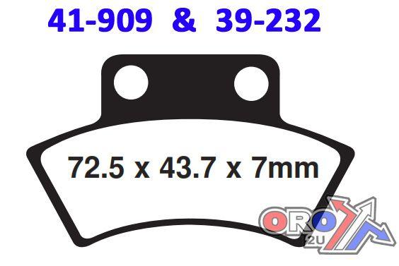 BRAKE PADS SINTERED EBC FA232R thumbnail 2