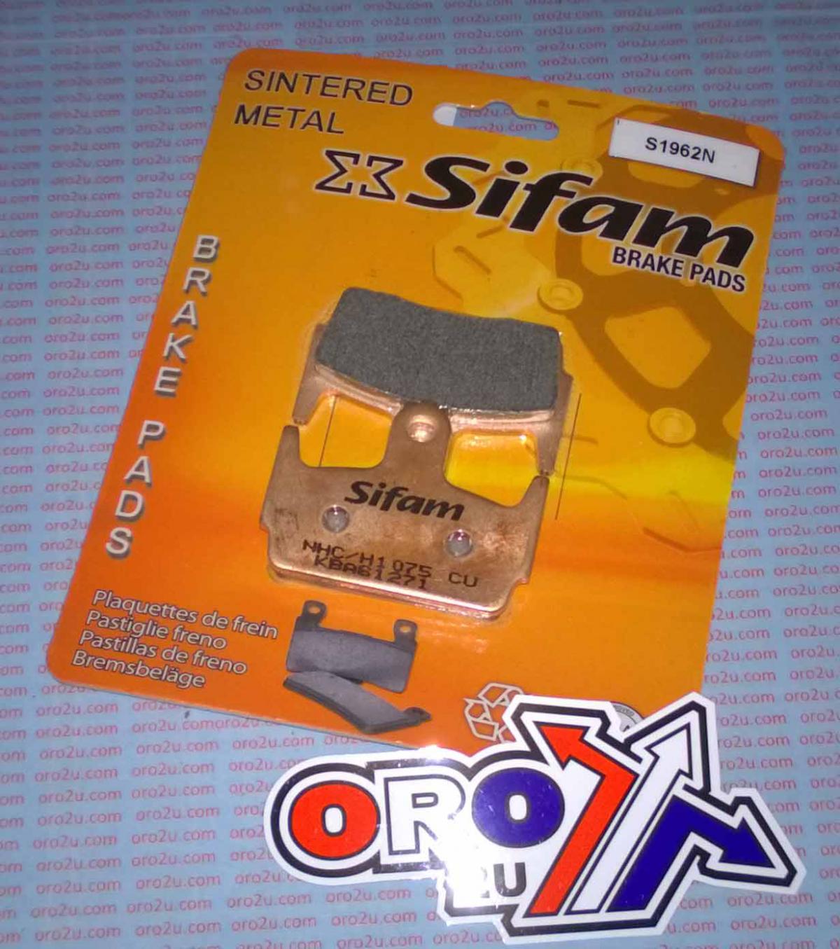 BRAKE PADS DISC SINTERED METAL, SIFAM S1962N (SFA234) thumbnail 2