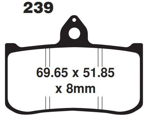 BRAKE PADS HONDA EBC FA239 thumbnail 2