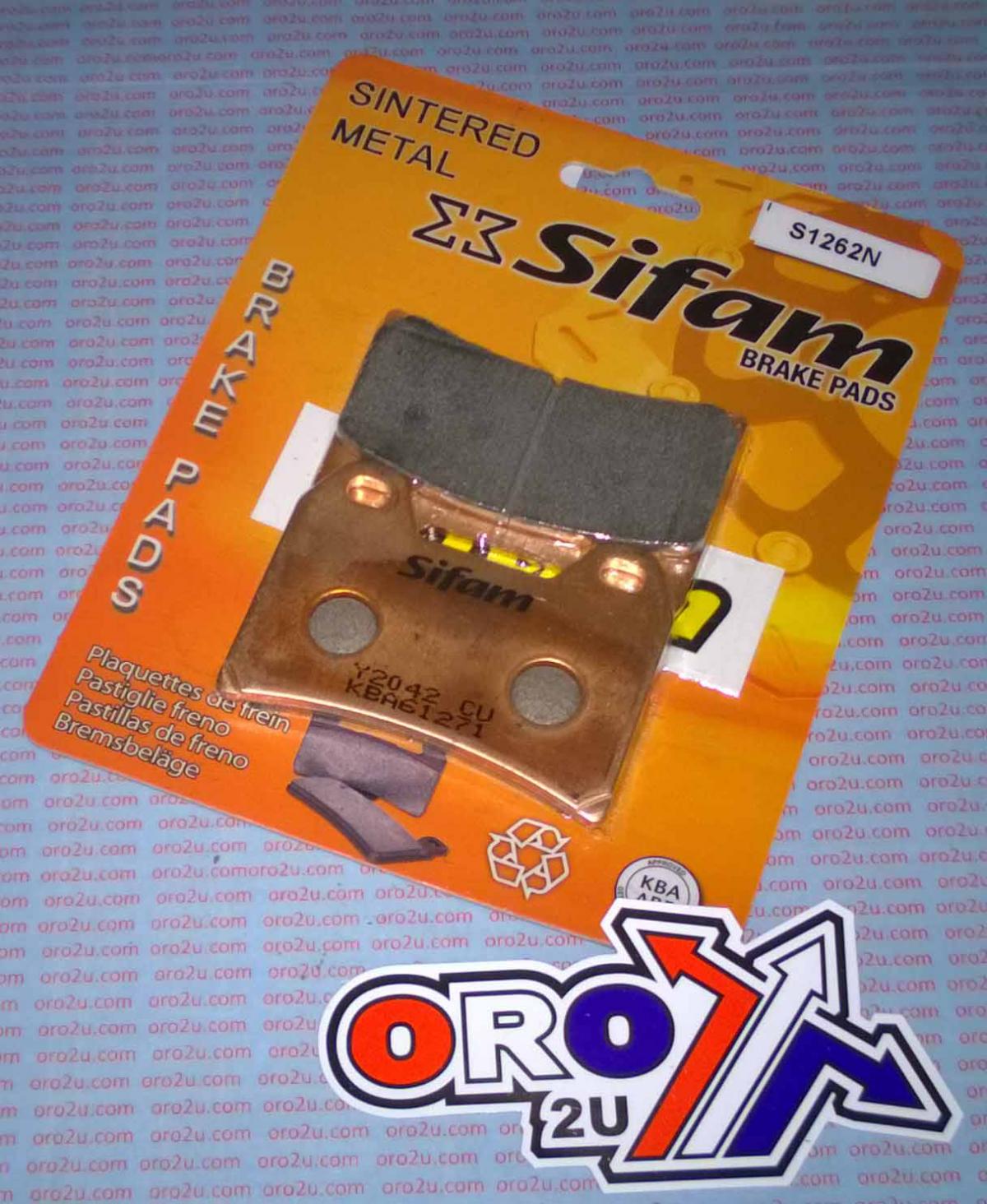 BRAKE PADS SINTERED METAL, SIFAM S1262N (FA244) thumbnail 2