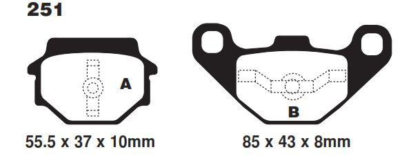 BRAKE PADS DISC HUSKYBUELL, MOTO-MASTER 093311 HUSQVARNA thumbnail 4