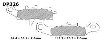 BRAKE PADS SINTERED DP BRAKES, DP326 Premium 41-326.H.DP thumbnail 3