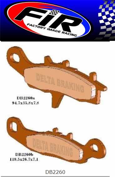 BRAKE PADS SINTERED METAL HS, MX-N HIGH FRICTION, 39-258.H.ORO, DB2260-N thumbnail 2