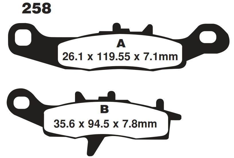 BRAKE PADS SINTERED RC-1, RENTHAL BP-105, 41-326.H.REN, 39-258 BP105 WORKS thumbnail 3