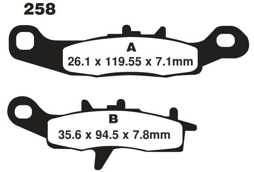 BRAKE PADS STD KX/RM 80/85, MOTO-MASTER 093911 thumbnail 4