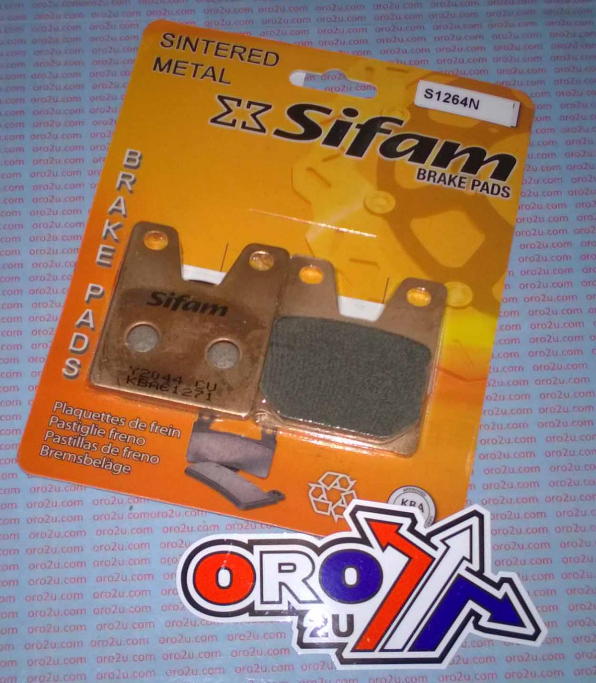 BRAKE PADS DISC SINTERED METAL, SIFAM S1264N(FA267) thumbnail 2