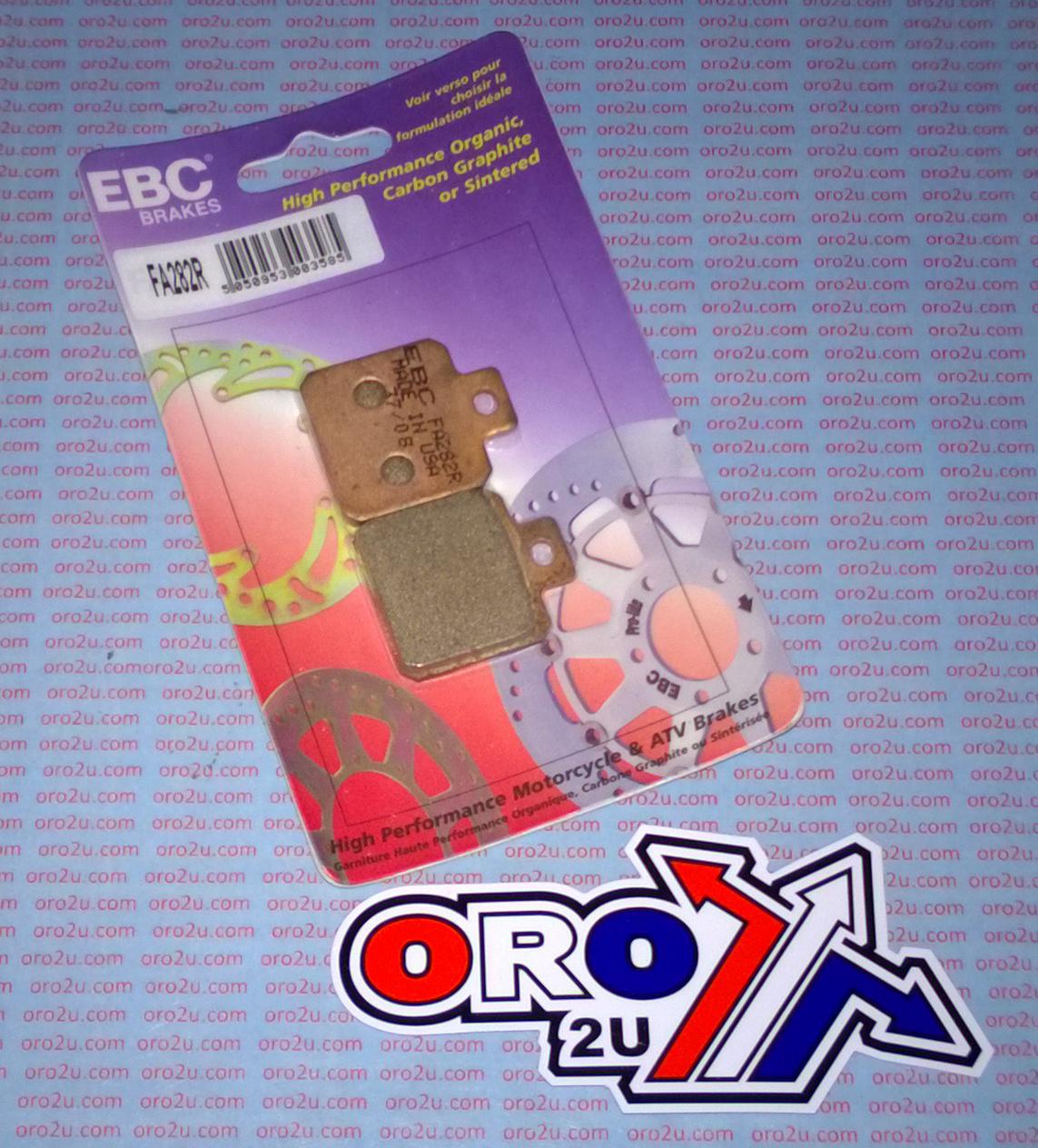 BRAKE PADS SINTERED METAL EBC FA282R thumbnail 2