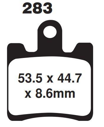 BRAKE PADS SINTERED METAL, SIFAM S1353N (FA283HH) image 1