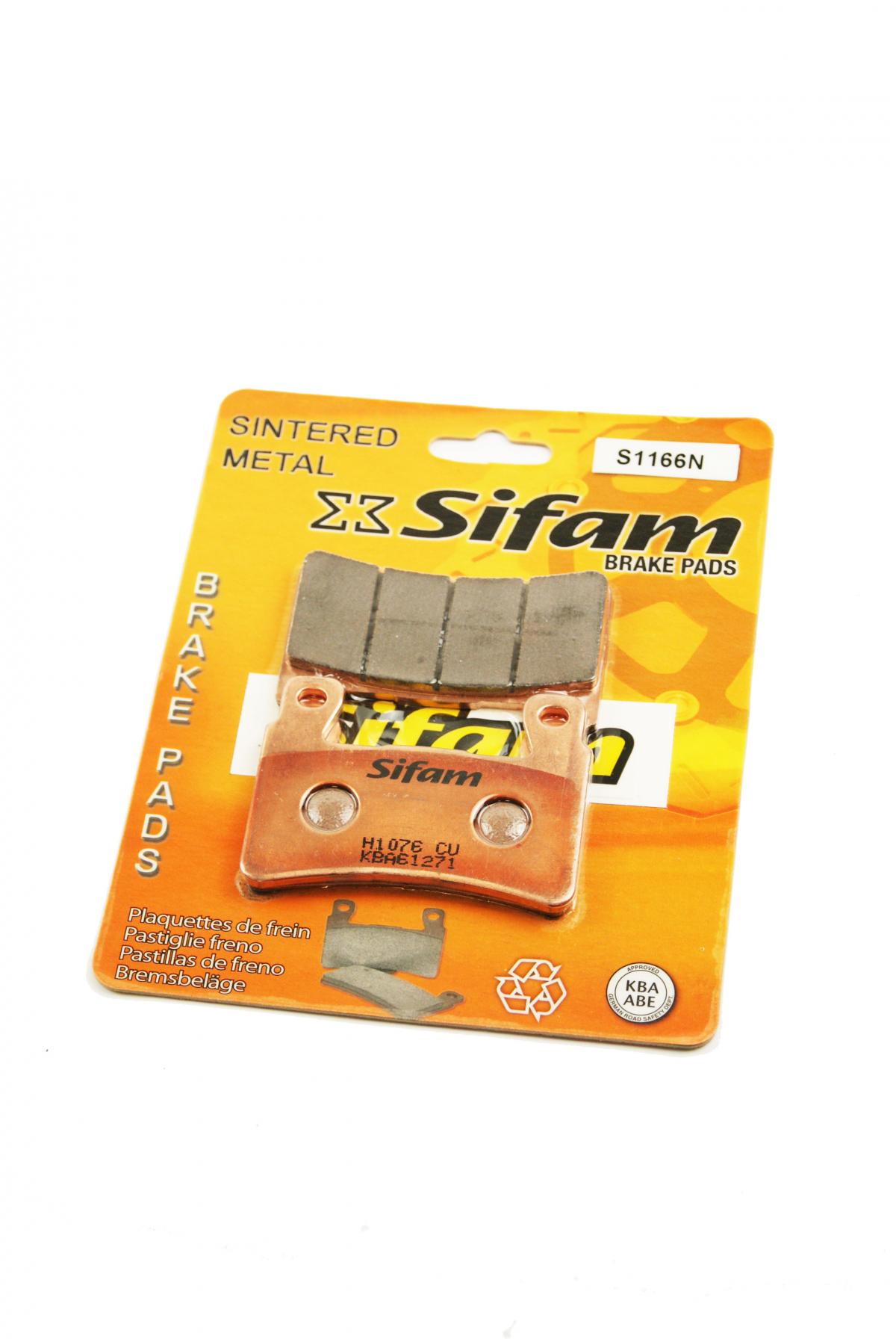 BRAKE PADS SINTERED METAL, SIFAM S1166N GOLD image 1