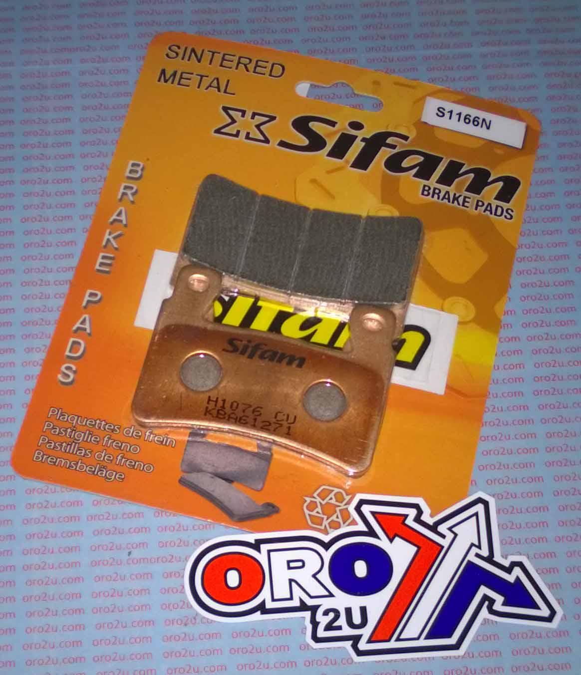 BRAKE PADS SINTERED METAL, SIFAM S1166N GOLD thumbnail 2