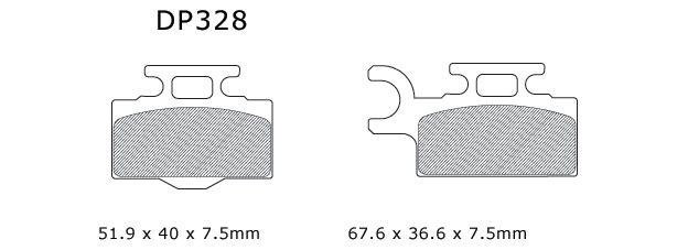 BRAKE PADS SINTERED DP BRAKES, DP328 Premium thumbnail 4