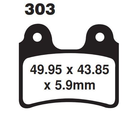 BRAKE PADS SINTERED METAL GOLD, SIFAM S9003N (EBC FA303HH) thumbnail 3