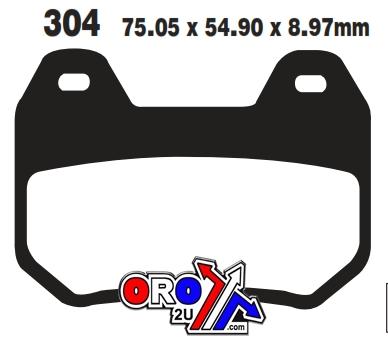 BRAKE PADS SINTERED METAL GOLD, SIFAM S1972N (EBC FA304HH), 39-304 thumbnail 2