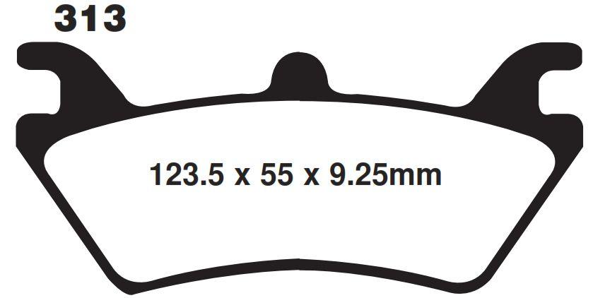 BRAKE PADS SINTERED METAL GOLD, FA313R EBC thumbnail 3