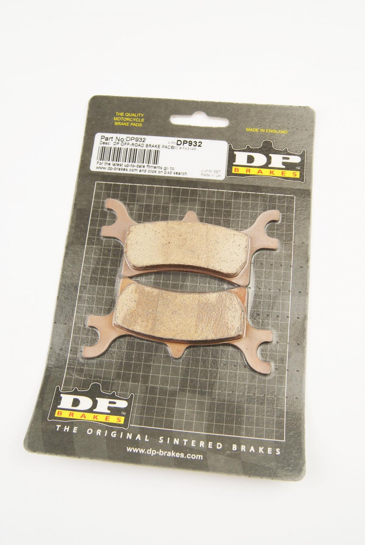 BRAKE PADS DP BRAKES HARD, DP932 Premium Sintered, 39-314 image 1