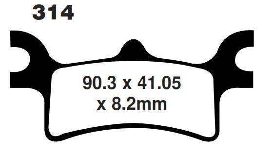 BRAKE PADS DP BRAKES HARD, DP932 Premium Sintered, 39-314 thumbnail 3