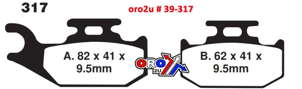 BRAKE PADS SINTERED NITRO, MOTO-MASTER 096321, 39-317 thumbnail 3