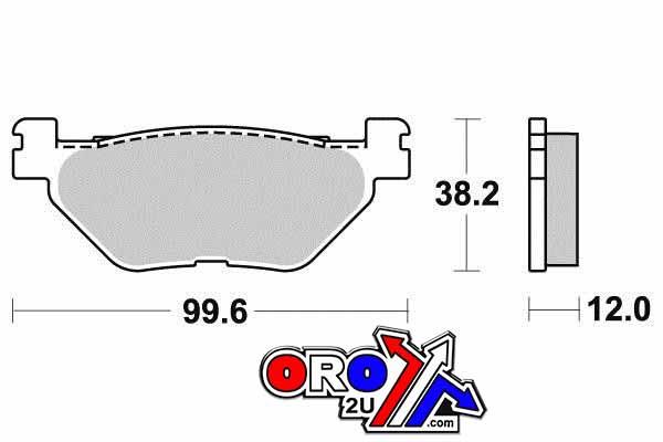 BRAKE PADS DISC SEMI-METAL, KYOTO S1269 (FA319/2) THICKNESS 12mm, 39-319/2 FA319/2 thumbnail 2