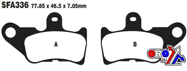 BRAKE PADS STD SCOOTER ORGANIC EBC SFA336 thumbnail 2