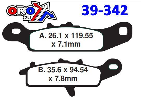 BRAKE PADS SINTERED EBC FA342R thumbnail 2