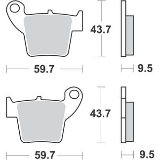 BRAKE PADS SINTERED RC-1, RENTHAL BP-101, 41-921.H.REN, 39-346, DP101 thumbnail 3