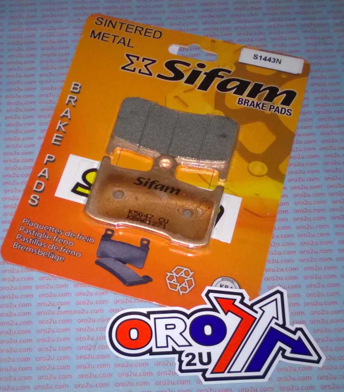 BRAKE PADS DISC SINTERED METAL, SIFAM S1443N (FA347) thumbnail 2