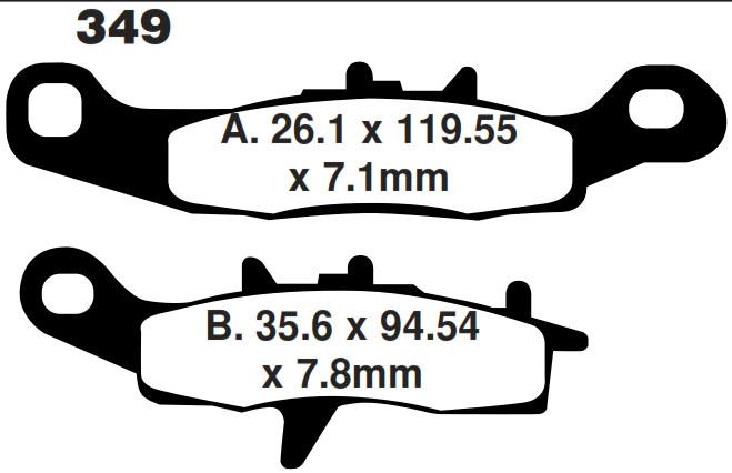 BRAKE PADS DISC SINTERED METAL, SIFAM S1442N (EBC FA349HH) thumbnail 2