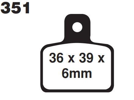 BRAKE PADS STD FA351 EBC, FA351TT, 39-351 thumbnail 2