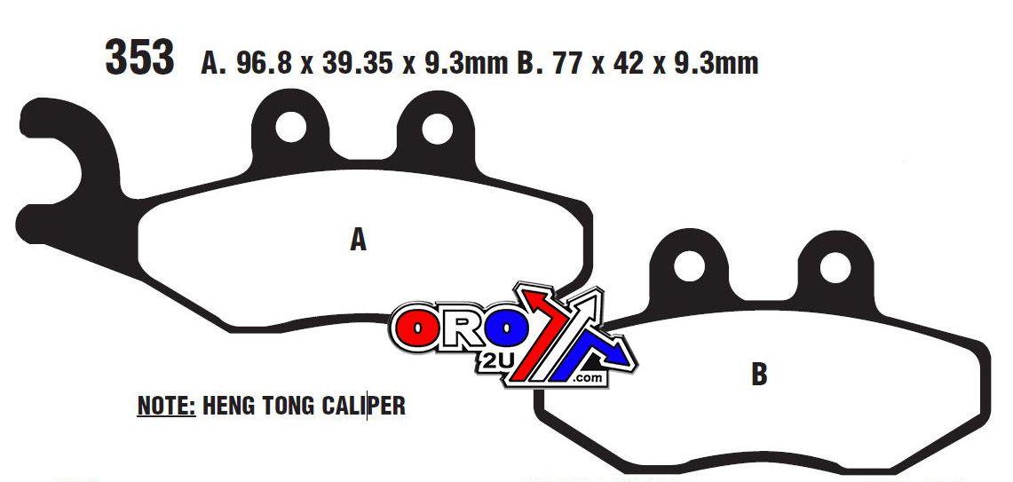 BRAKE PADS STD SCOOTER ORGANIC, EBC SFA353 thumbnail 3
